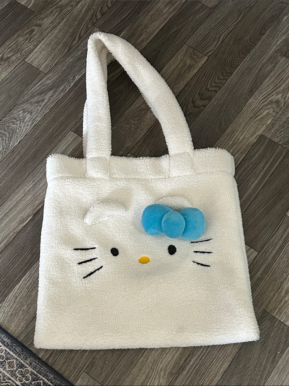 Hello Kitty San Rio x Forever 21 Plush Embroidered Tote Shoulder Bag